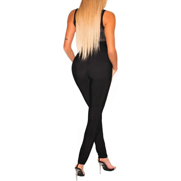 Long Sleeves Stretchy Sheer Mesh Leotard Sexy Curves Jumpsuit Body Suit Tops - Picture 3 of 4